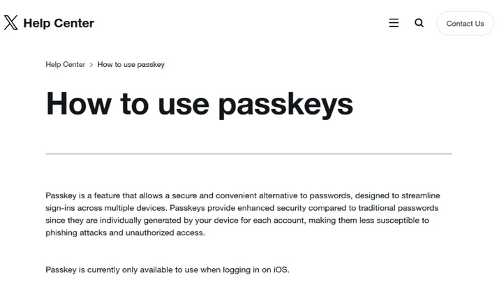 自贡苹果维修店铺分享iOS用户如何通过通行密钥(Passkey)登录 